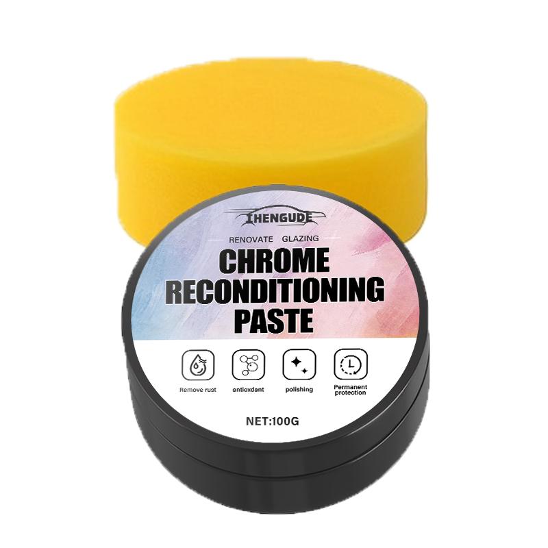 

Repair Paste for Automotive Chrome Components, Specifically Designed to Restore Oxidized Chrome Trim and Badges, Comes with a Sponge