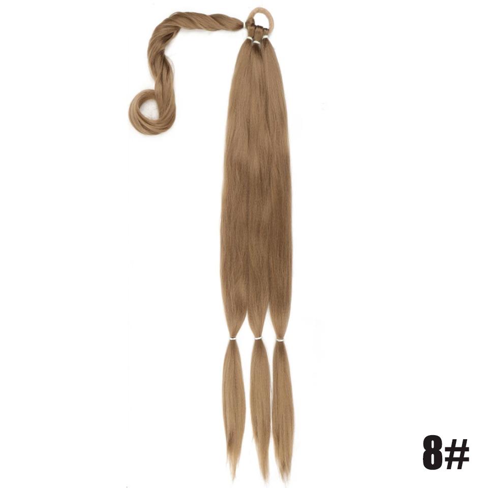 

WTB Довга коса накрутка синтетичний парик жіночий довга коса накрутка нарощування волосся пишний плетений хвіст парик хвіст 80cm