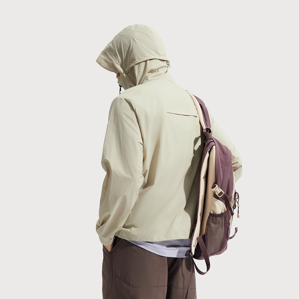 Li-Ning City Outdoor Series Solid Color Zipper Hooded Loose UV Protection Breathable Sun Protection Jacket Men Jackets Lime AFDV461-5