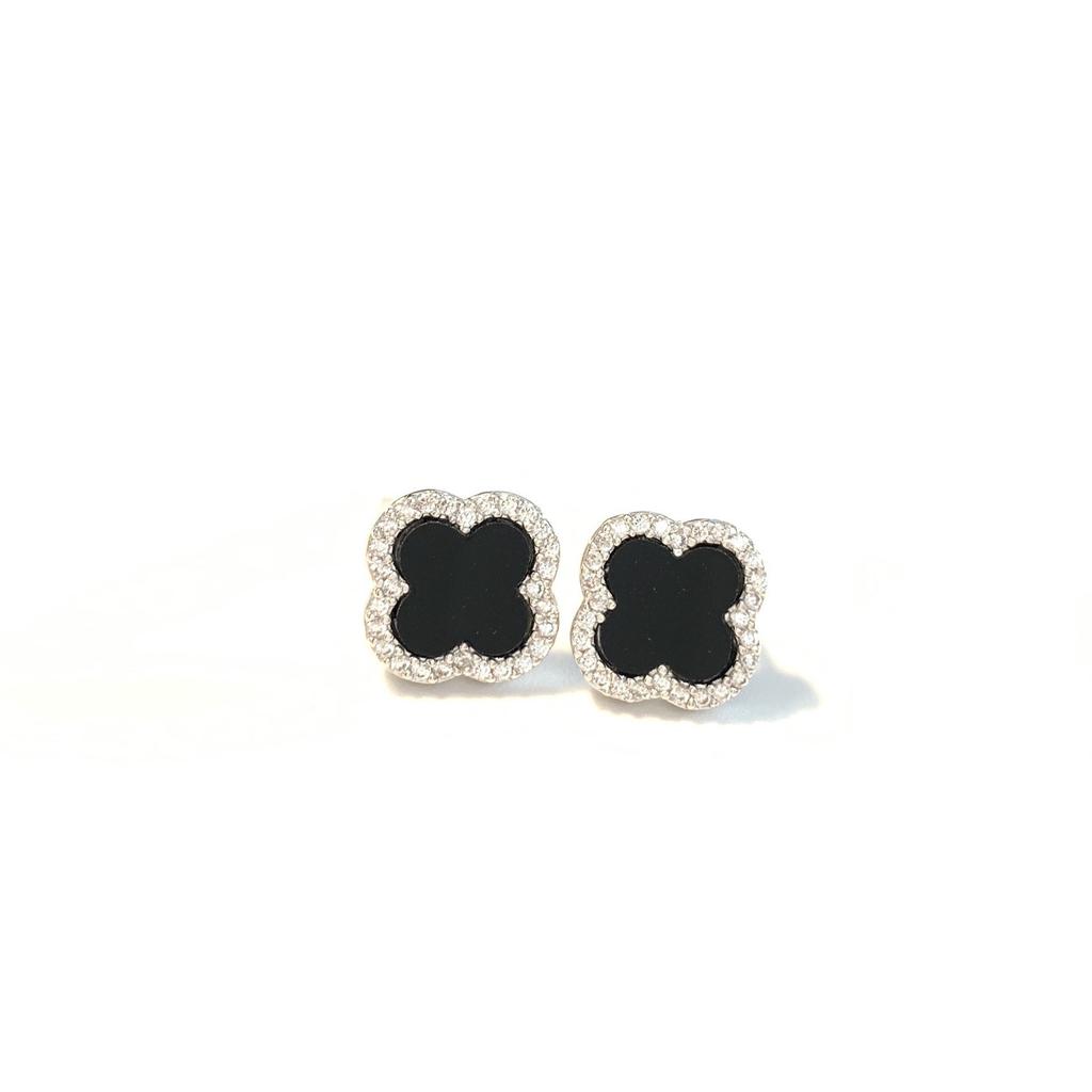 Boucles d'oreilles puces Trèfle à quatre feuilles Classiques - Nouveau Design de Luxe Qualité Supérieure Boucles d'oreilles Trèfle Porte-bonheur Résistant à la décoloration