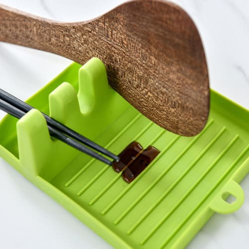 Spoon Rest with Lid Holder - Heat-Resistant Pot Lid Holder, Spatula, Ladle, Spoon Rack, Multi-Functional Kitchen Storage Rack for Spatulas, Ladles, Ch