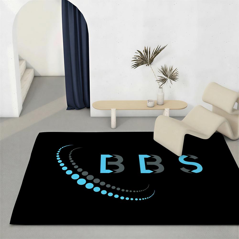 Auto B BBS Floor Mat Eco Friendly Flannel Doormat Non Slip Odorless Soft Short Plush Indoor Floor Rug