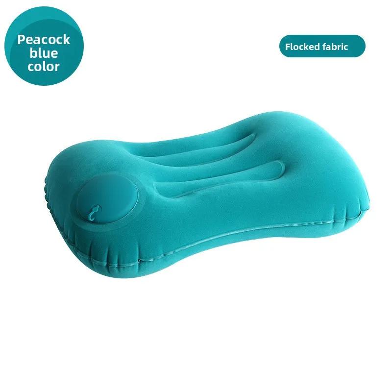 

1Pcs Travel Press Inflatable Cushion Lumbar Cushion Square Inflatable Pillow Cushion Portable Foldable Outdoor Inflatable Pillow синий