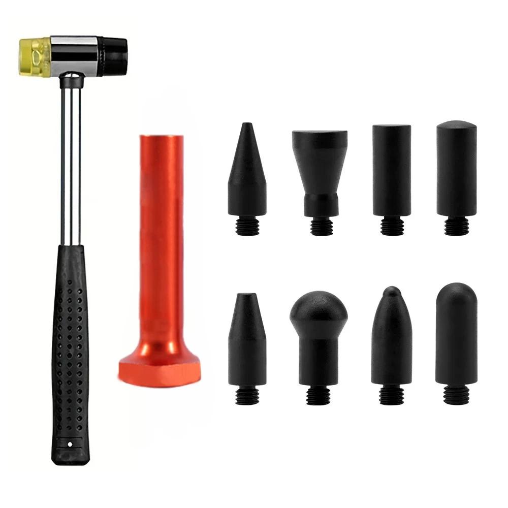 Car Body Dent Removal Crowbar Kit Auto hail Dent disassembly repair Hooks Push Rods tools  for Automotive workshop Kit 4