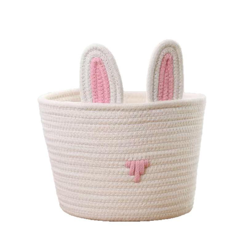 Cotton Rope Woven Storage Basket Keys Cosmetics Snacks Desktop Organiser Nordic Minimalist Home Decor