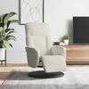 Recliner with Footrest Cream Velvet