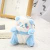 Soft Panda Furry KeyChain Sitting Happy Panda Keyrings Bag Pendant Small Panda Plush Doll  Backpack