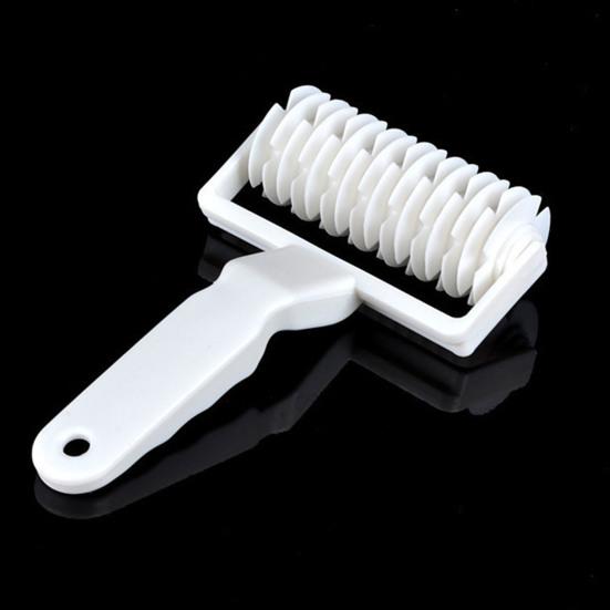 Pizza Dough Roller Cutter, Plastic Baking Texture Wheel for Cake Decorating, Manual Ribbon Stripe Cutter for Pastry Cookies, Kitchen Tool