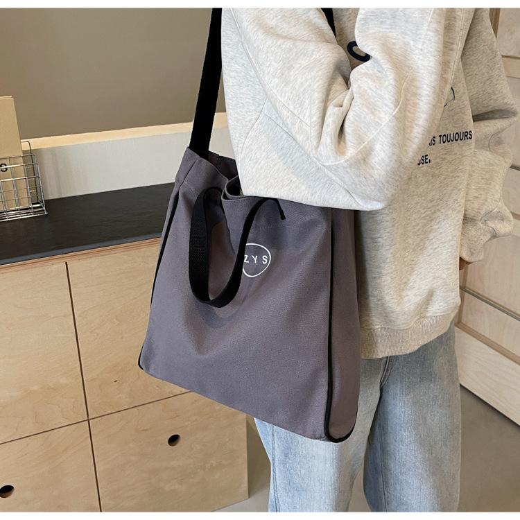 Premium Textured Canvas Bag Women's 2025 Summer New Versatile Commuter Large-capacity Shoulder Oblique Span Bag