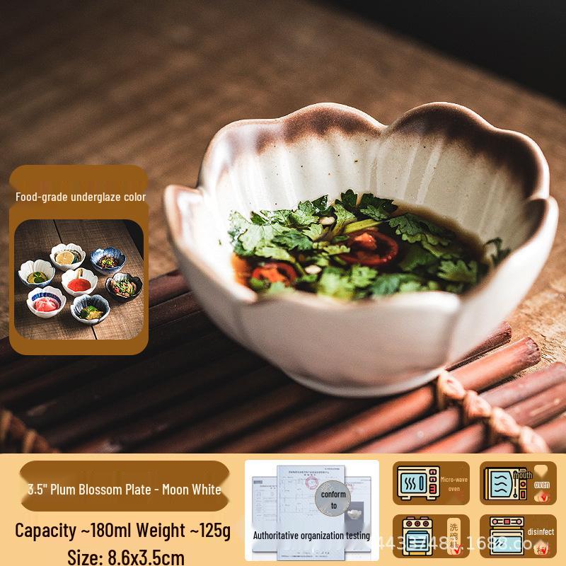 Japanese Ceramic Snack & Seasoning Plate Set