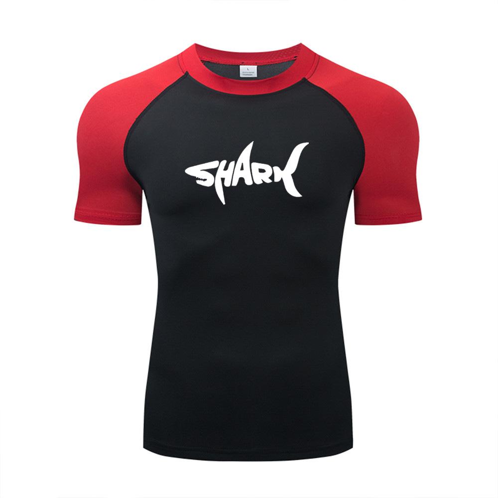 New Trendy  Print Compression Shirt Men's Running T-Shirt Gym Sports Quick-Drying Shirt Outdoor Cycling Jogging Training Top 849