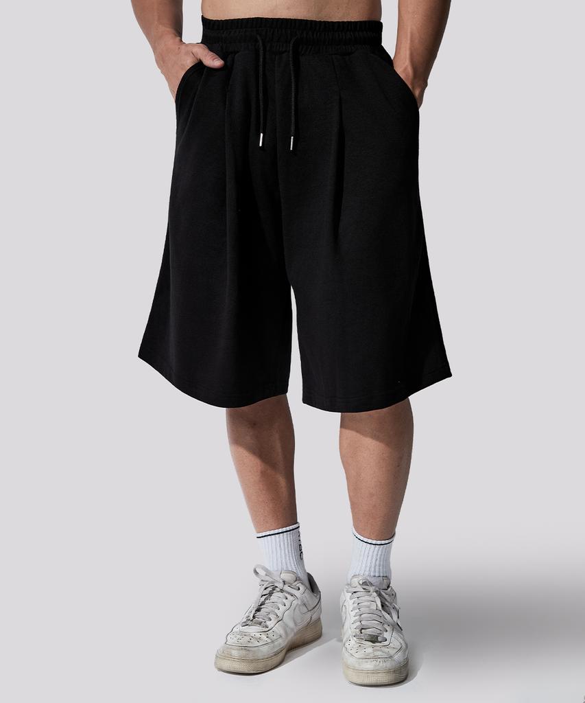POLYGRAM Bermuda Single-Pleat Wide Pants - 4 Colors