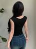 2026 European Summer Square Neck Sleeveless Bow Knot Cropped Sexy Tank Top for Women