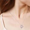 GemChic Women's Pendant Necklace Women Fashion Simple Design Sense Gift Zircon Heart Pendant Birthday Christmas Jewelry Gift