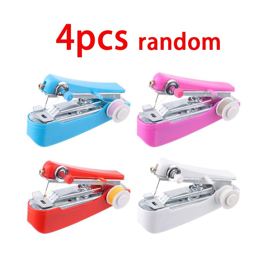 1/2/4pcs Colorful Mini Handheld Sewing Machine Portable Handheld Sewing Supplies for Household Clothes Thin Fabric  XJM