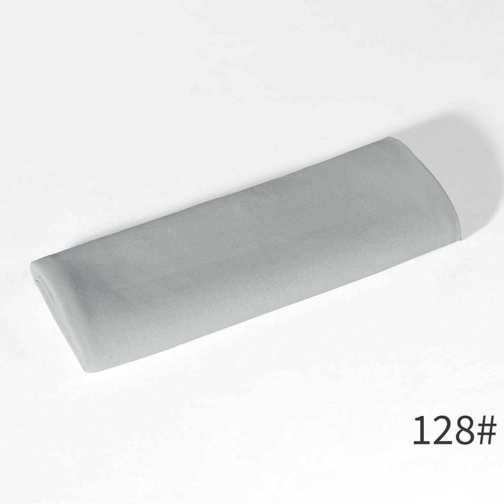 - New Monochrome Pearl Chiffon Bubble Towel Women'S Scarf Long Scarf Windproof And Sand-Proof Four-Season Scarf