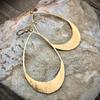 Fashion Brass Oval Hoop Earrings With Electroplated Finish For Womens Stylish Office Wear