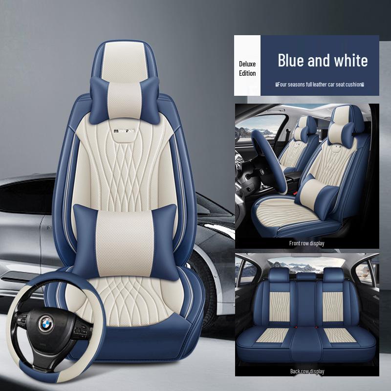 All-Season Full Leather Universal Car Seat Cover Cushion