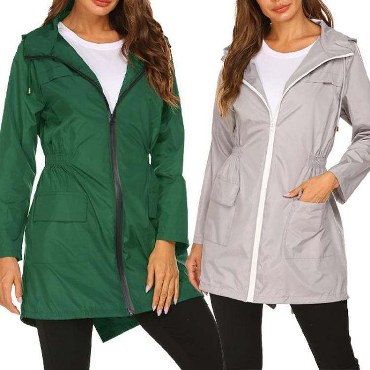 Capa de Chuva Impermeável para Mulheres Jaqueta Corta-vento para Exterior Casaco para Caminhada Floresta Roupa de Chuva