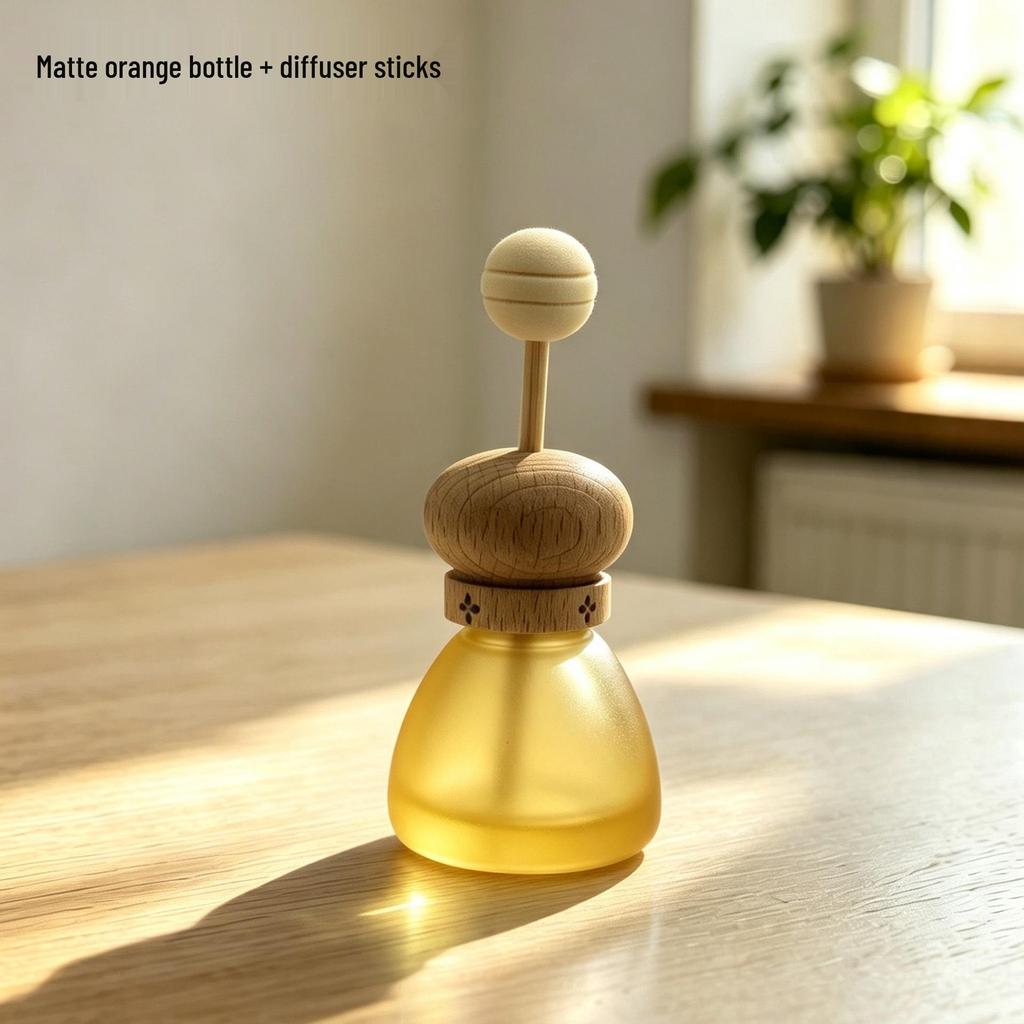 Cute Snowman Glass Diffuser Bottle, Mini Essential Oil Ornament, Creative Desktop Decor, Customizable with Logo