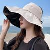 Summer sun protection and UV protection hat women's versatile empty top sun hat portable belt ponytail sunshade hat