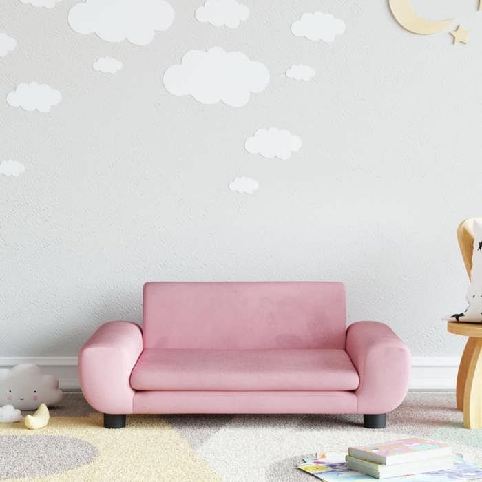 VidaXL Children's Sofa Pink 70x45x33 Cm Velvet, Mini Sofa, Mini Sofa Chair, Mini Sofa for Children, Sofa of 3196389