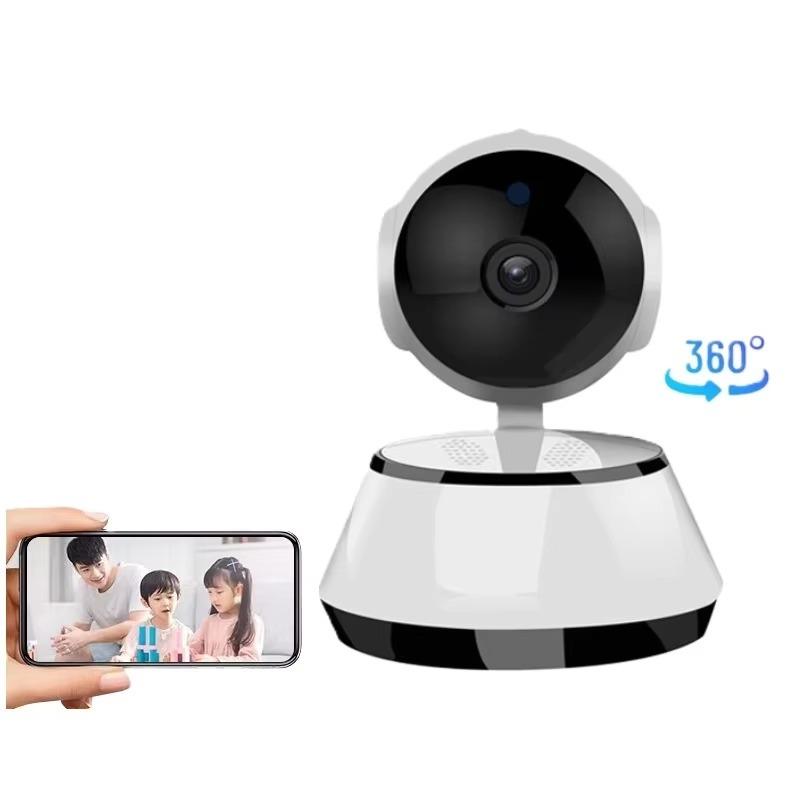 White Wireless camera Indoor WiFi camera Baby Monitor WiFi network camera Home monitor Home Security Roulette Night Vision White