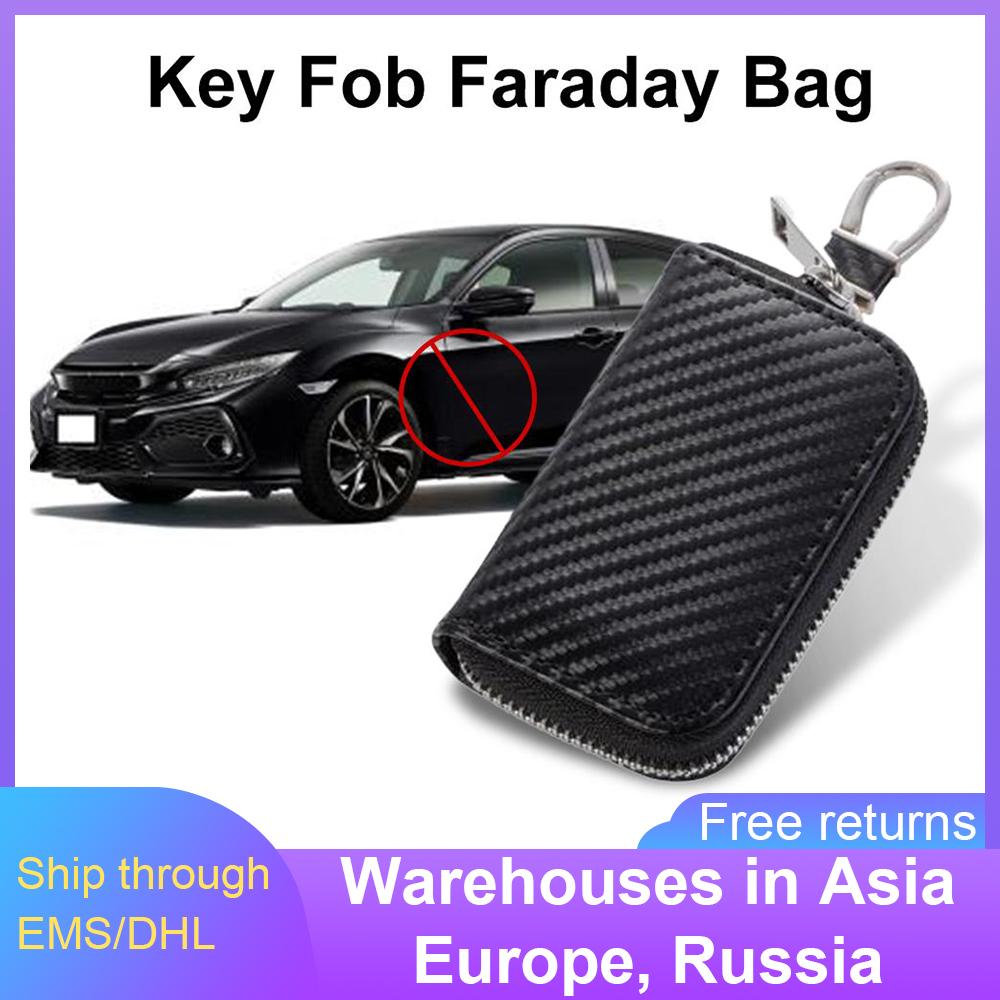 Key Cover Car RFID Signal Blocker Premium Key Fob Faraday Box Anti-Theft Cage Protector Anti-Hacking GPS Signal Blocking Box