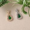 Retro Green Gourd Rhinestone Pendant for Women: Elegant Hanfu-Inspired Hanging Ornament