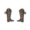Cowboy Boot Charms Multi Color Alloy Pendants For Western Themed DIY Jewelry