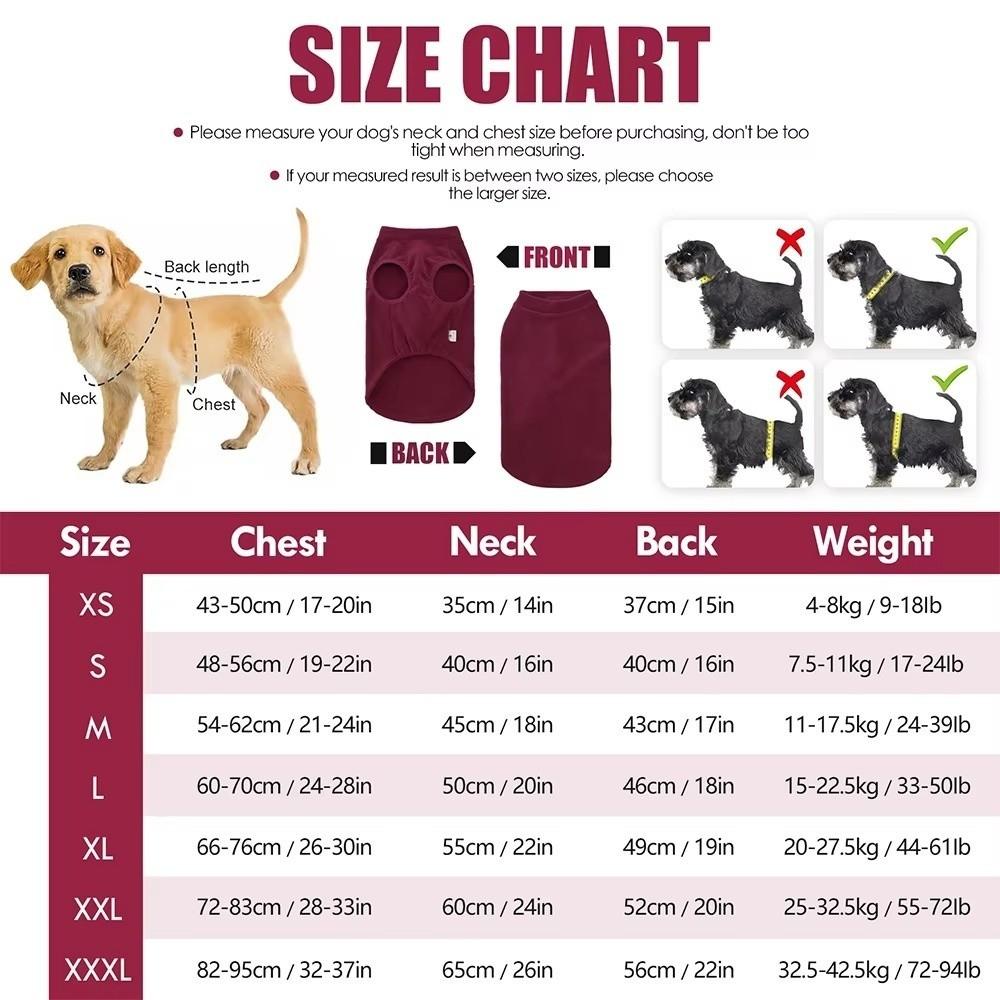 Solid Color Dog Sweater Soft Fleece Stretchy Pullover Dog Clothes Lightweight Pet Clothing Winter for Small Medium Large Dogs