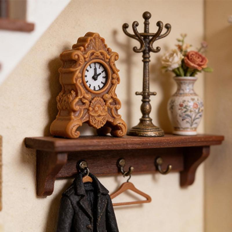 1Pcs Vintage Style Table & Floor Clocks 1:12 Scale Dollhouse Miniature Clock For Doll House Decor Diy Accessories