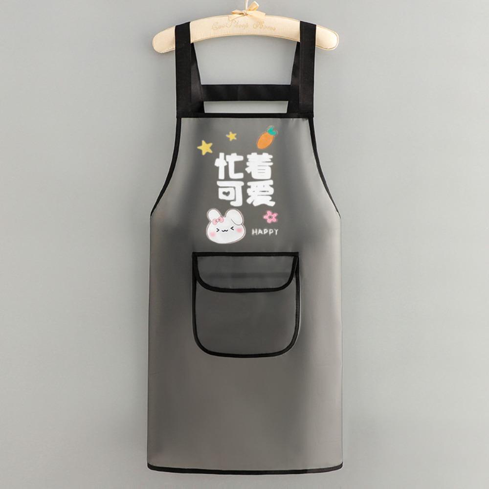 

New TPU Kitchen Apron Oil Resistant Sleeveless Waterproof Bibs Baking Accessories Cleaner Wipeable Oilproof Aprons