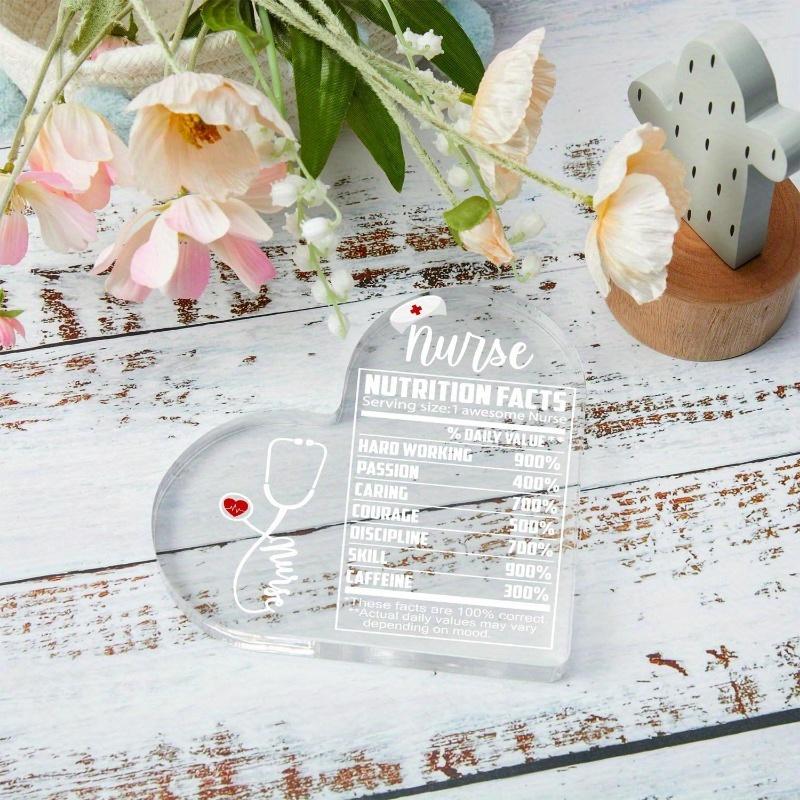 Nurse Gifts (Women/Men): Funny Acrylic Heart Plaque – Appreciation & Graduation Keepsake (Home/Office).