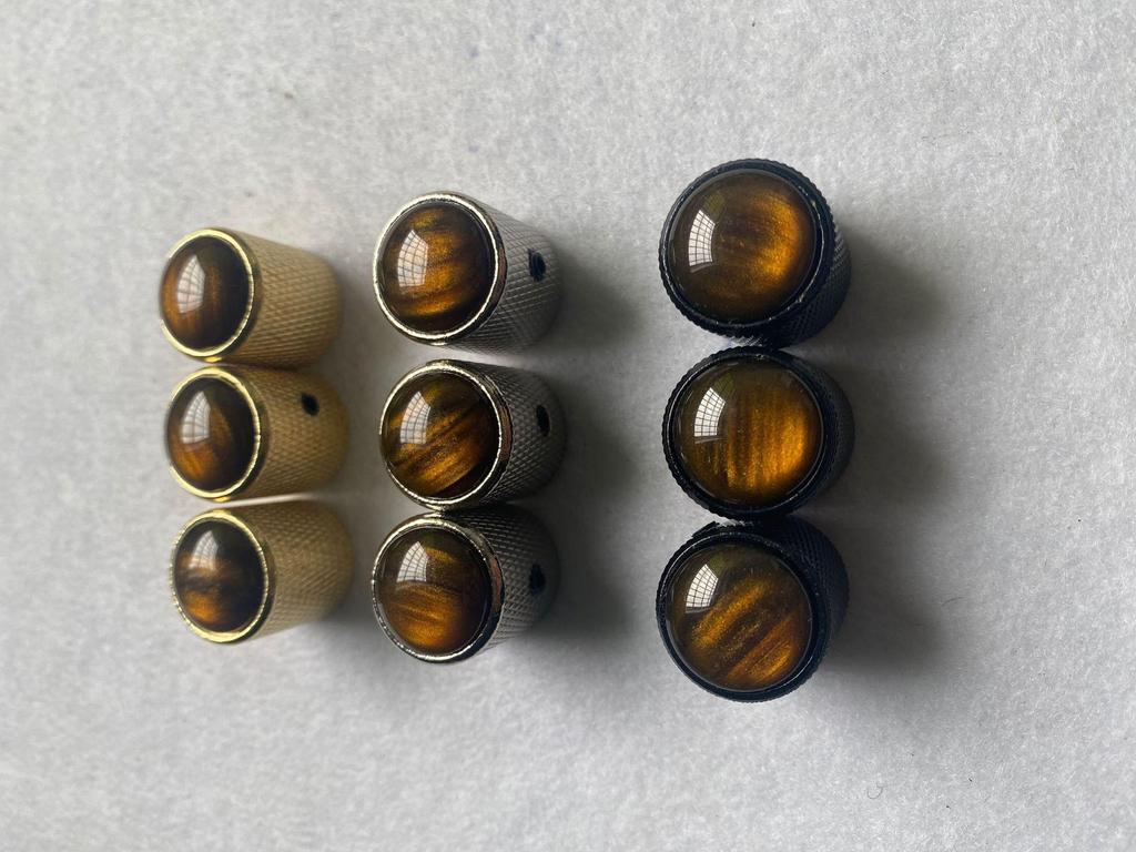 Electric Guitar/Bass Metal Knob with Shell Inlay for Volume/Tone Control