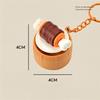 Food Shaped Anti Anxiety Stress Relief Keychain Realistic Creative Soft Squeeze Toy Key Ring for Kids Gift