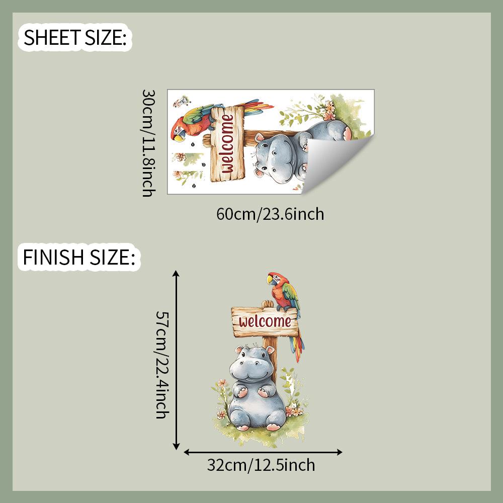 

Английский Слоган Бегемот Попугай Спальня Кабинет Дверь Фоновая Стена Украшающие Наклейки