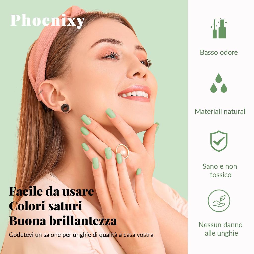 PHOENIXY 36W UV Nail Lamp Nail Gel Kit Polish Gel Nail Decoration Tools Colors Varnish Gel Top Base Coat Manicure Set