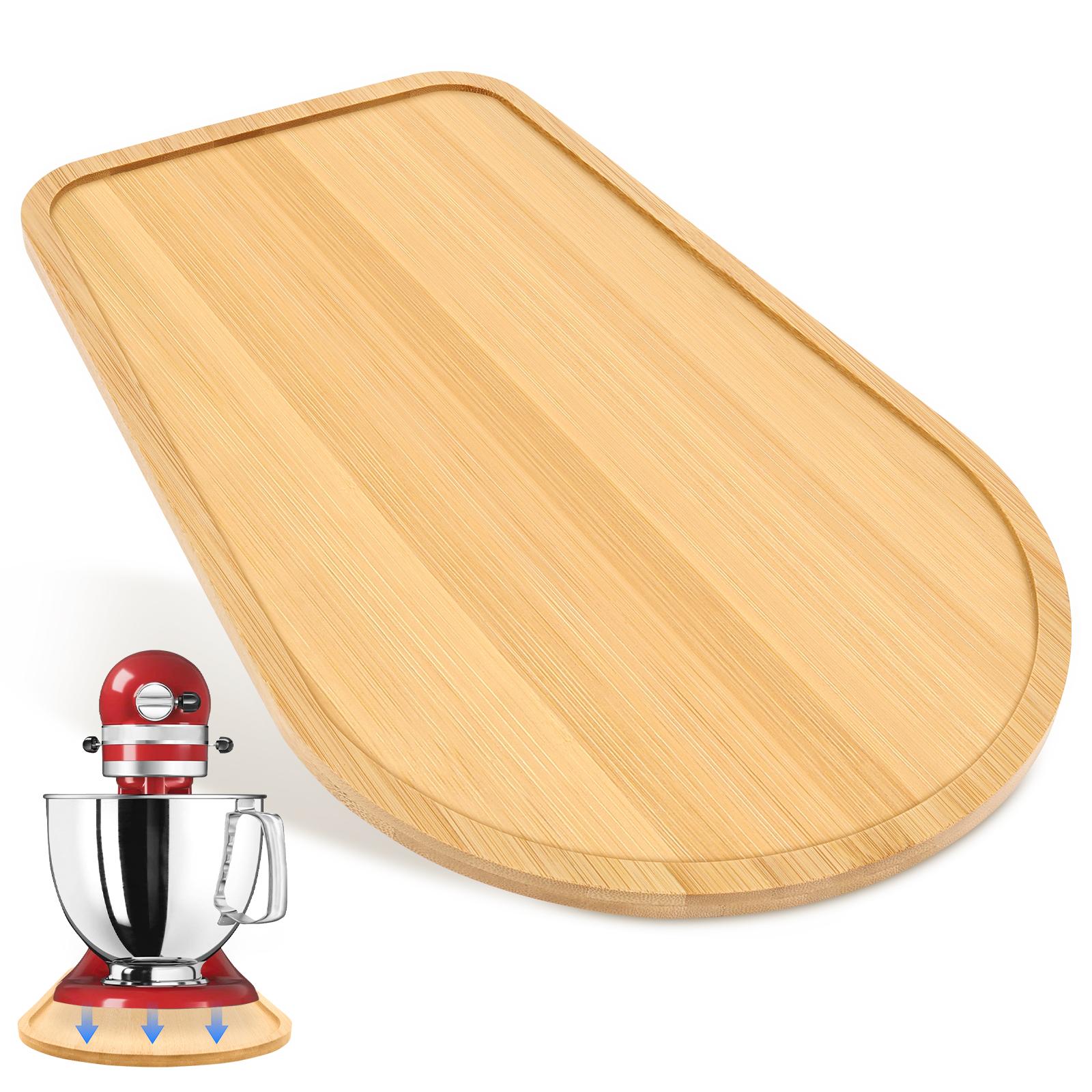 

Бамбуковый слайдер-коврик для миксера, лоток для хранения на столешнице, износостойкая доска для перемещения миксера для блендера 4,5-5 QT, кухонные аксессуары