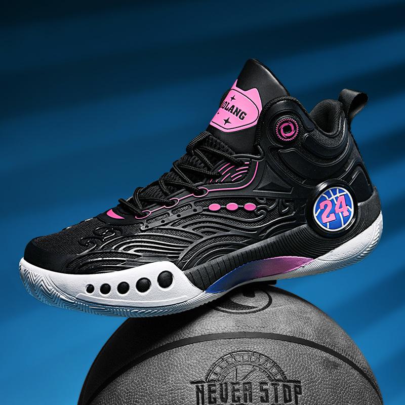 Zapatillas de baloncesto para jóvenes, zapatos personalizados de moda, caña media y alta, protección para los pies, resistentes al desgaste, antideslizantes, con cordones, ligeras, amortiguadoras, para hombre