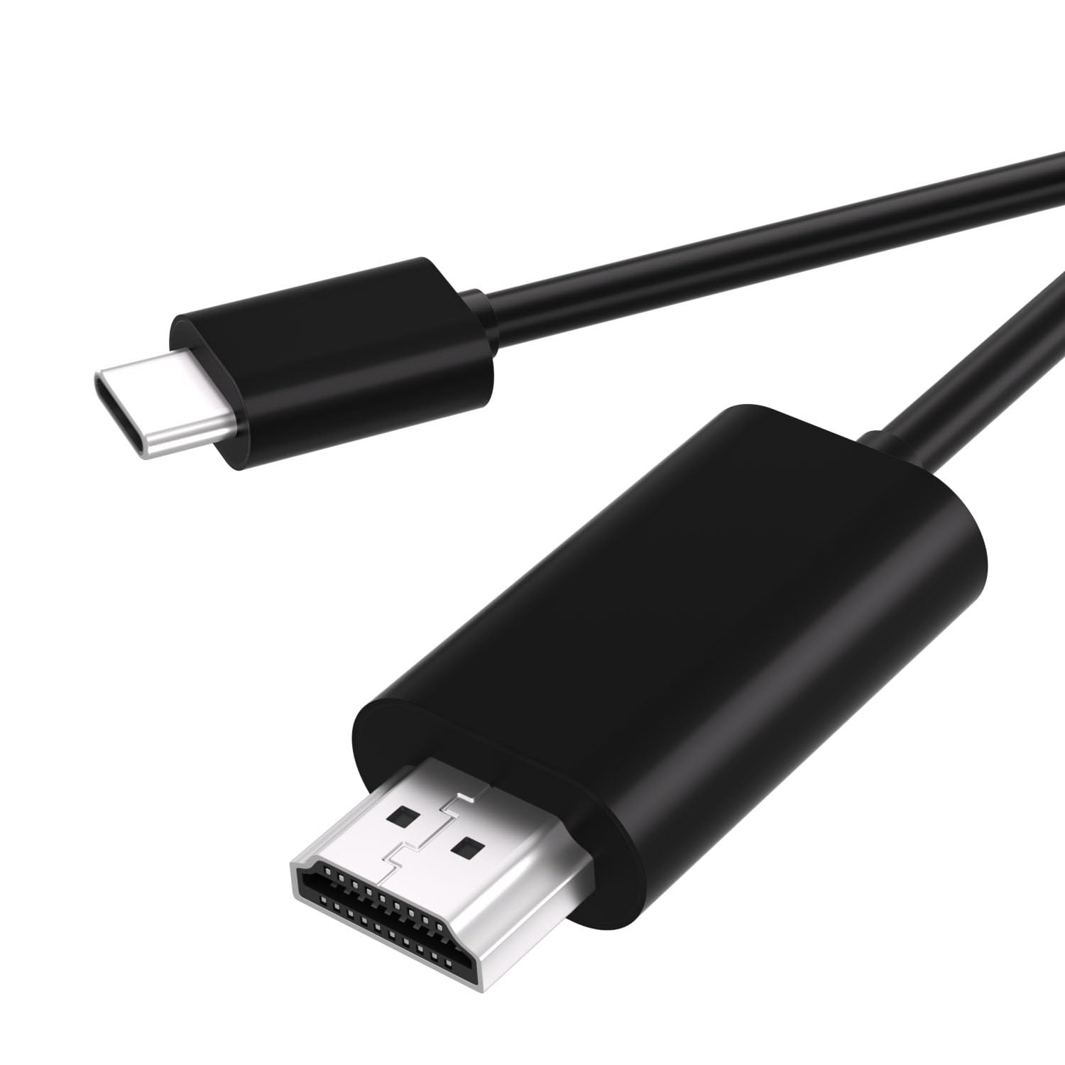 

Кабель-конвертер USB C в HDMI 2 м Видео Thunderbolt Без настройки Широкая совместимость Кабель для подключения HDMI для iPhone MacBook Surface Galaxy и других - чёрный