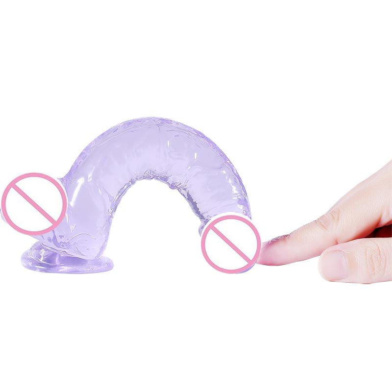 Jiuxi Realistic Clear TPE Dildo - Soft, Transparent Adult Toy for Women