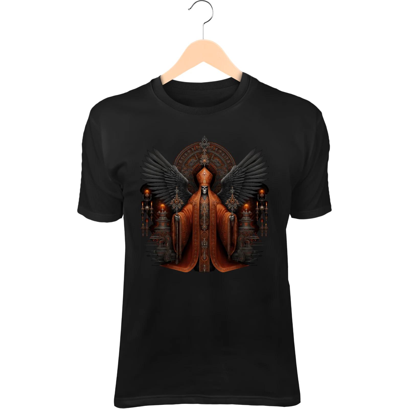 Dark Ritual Figure II T-Shirt – Ceremonial Robes, Massive Black Wing 3XL