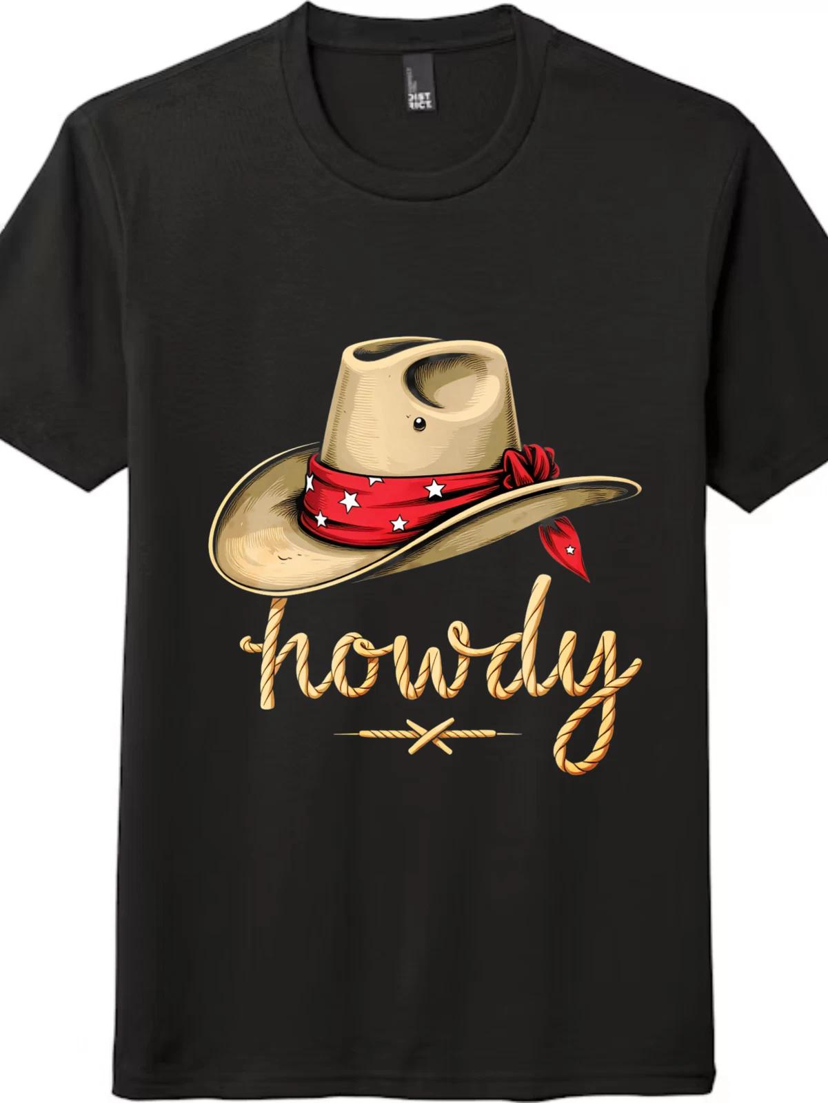 Howdy  Cowboy Hat Western T-Shirt - Unisex Vintage Graphic Tee S