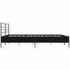 Bed Frame Black 200x200 cm Particleboard and Metal