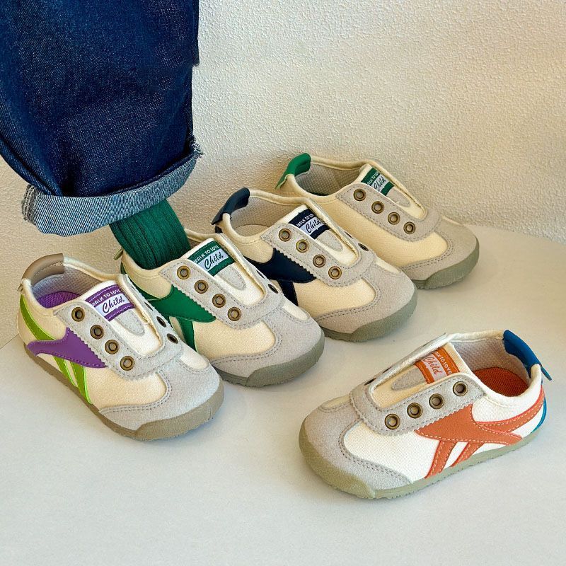 Children's canvas shoes, new spring and autumn models, casual sneakers for boys and girls, indoor shoes for kindergarten, baby Forrest Gump shoes