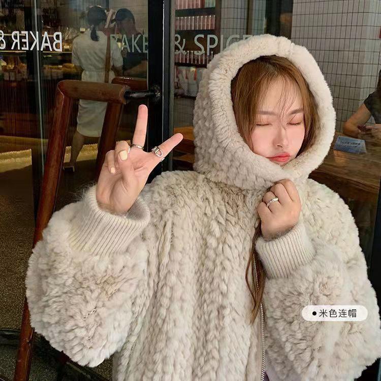 

Женская куртка из искусственного меха, осенне-зимнее пальто из меха кролика рекс, утолщенная, свободная, короткий плюш XXL