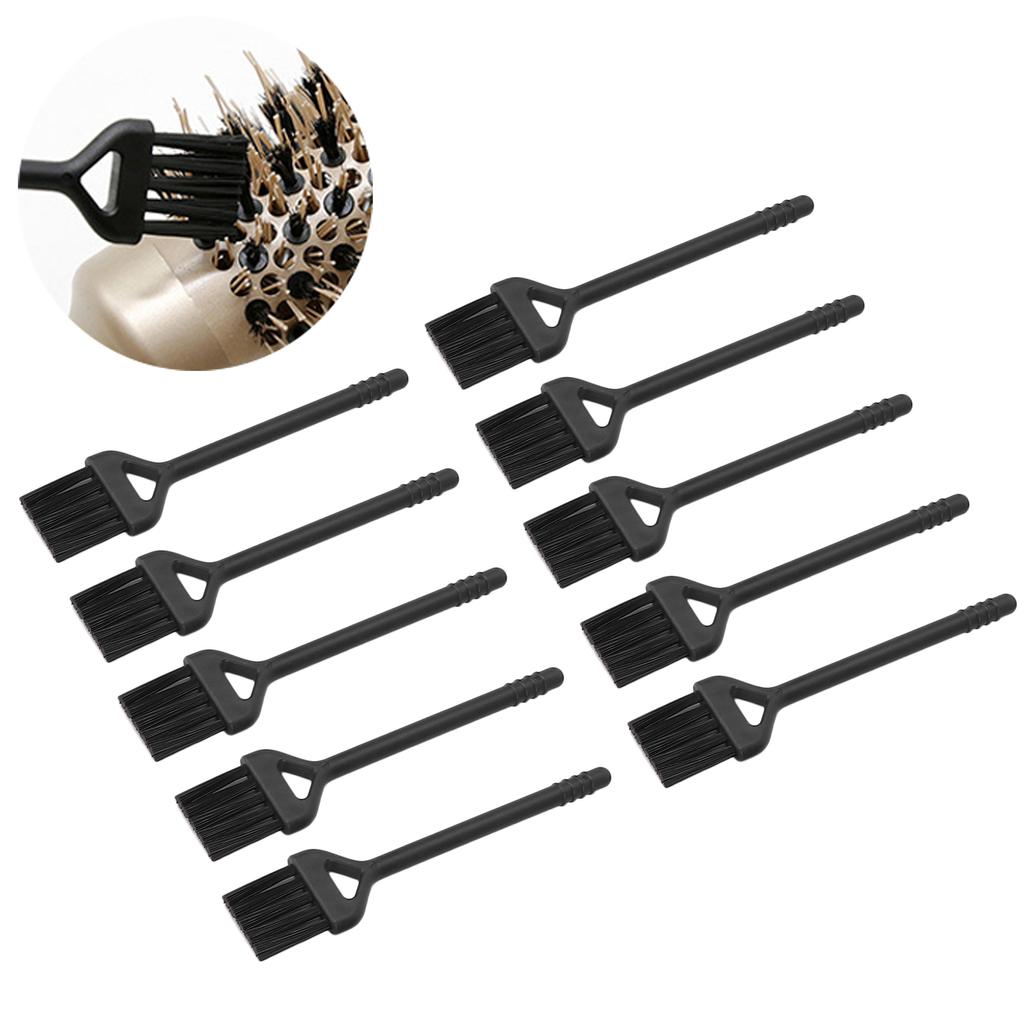 10pcs Electric Shaver Cleaning Brushes Set Nylon Hair Handle Machine Cleaning Brush Black