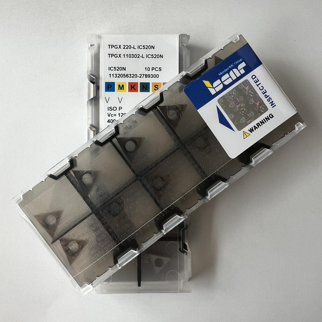 ISCAR / TPGX110302-L IC520N / Industrial indexable carbide inserts 10 Pcs