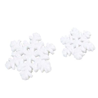 4PCS Vivid Snowflake Pattern Garden Christmas Miniature Decoration Micro Landscape Ornaments